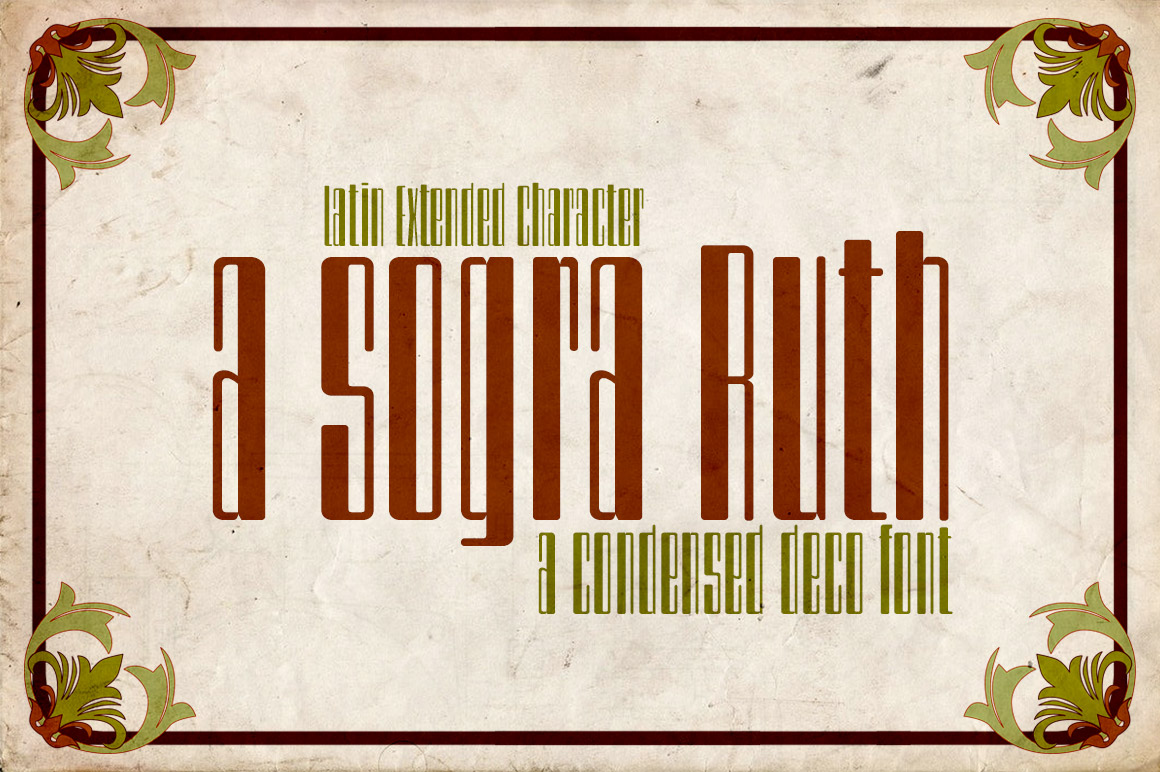 A Sogra Ruth: A Versatile Condensed Deco Font for Bold, Space-Saving Design