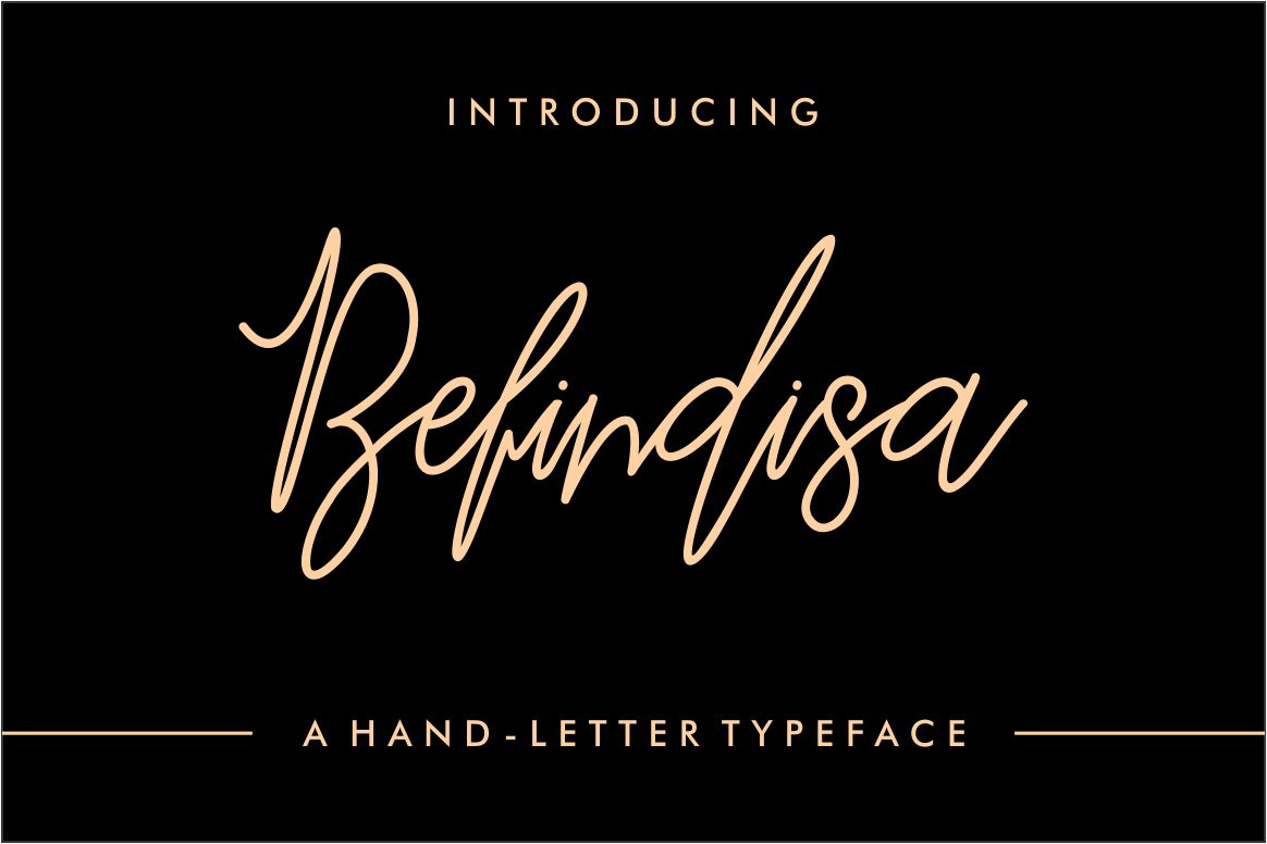 Befindisa: A Hand-Lettered Script Typeface for Elegant Branding and Design