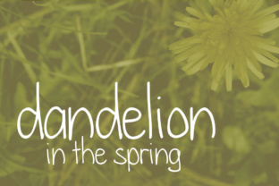 Dandelion in the Spring: A Handwritten Font That Makes Everyday Notes Feel Personal