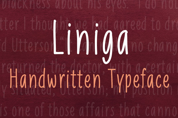 Liniga: A Tall, Friendly Handwritten Font