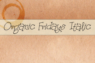 Organic Fridays Italic: A Crafty Serif Font with Heart