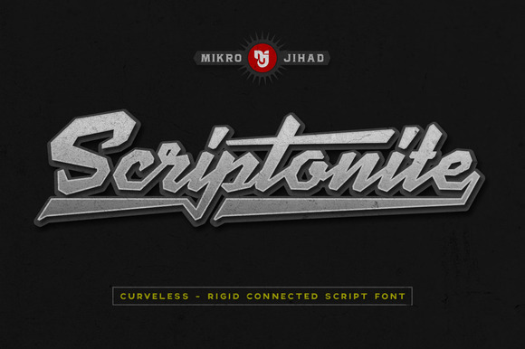 Scriptonite: A Bold, Geometric Script Font for Impactful Design